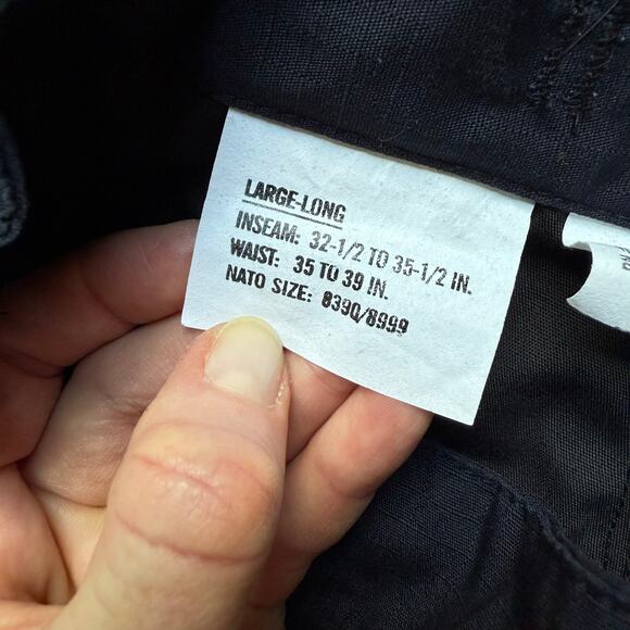 Genuine Gear Military Combat Black Cargo Pants Men’s Large Long - Picture 9 of 10